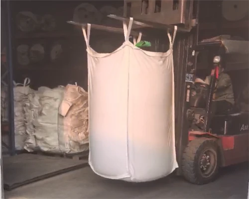 2,360 KG Of Sand, One Ton Bag: Forklift Lift, Haul, Shake, And A Two-Strap Off-Center Pull